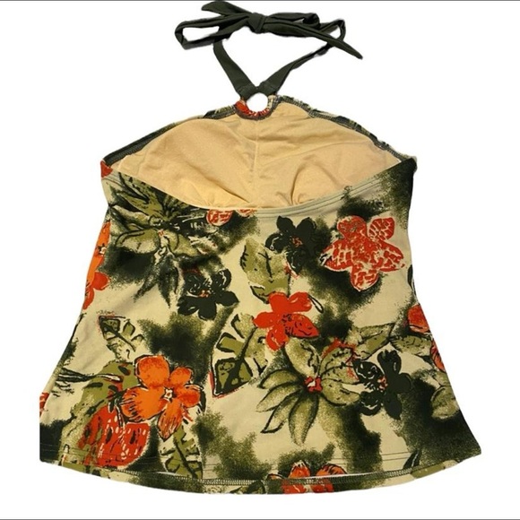Y2K floral green halter top - Picture 4 of 4